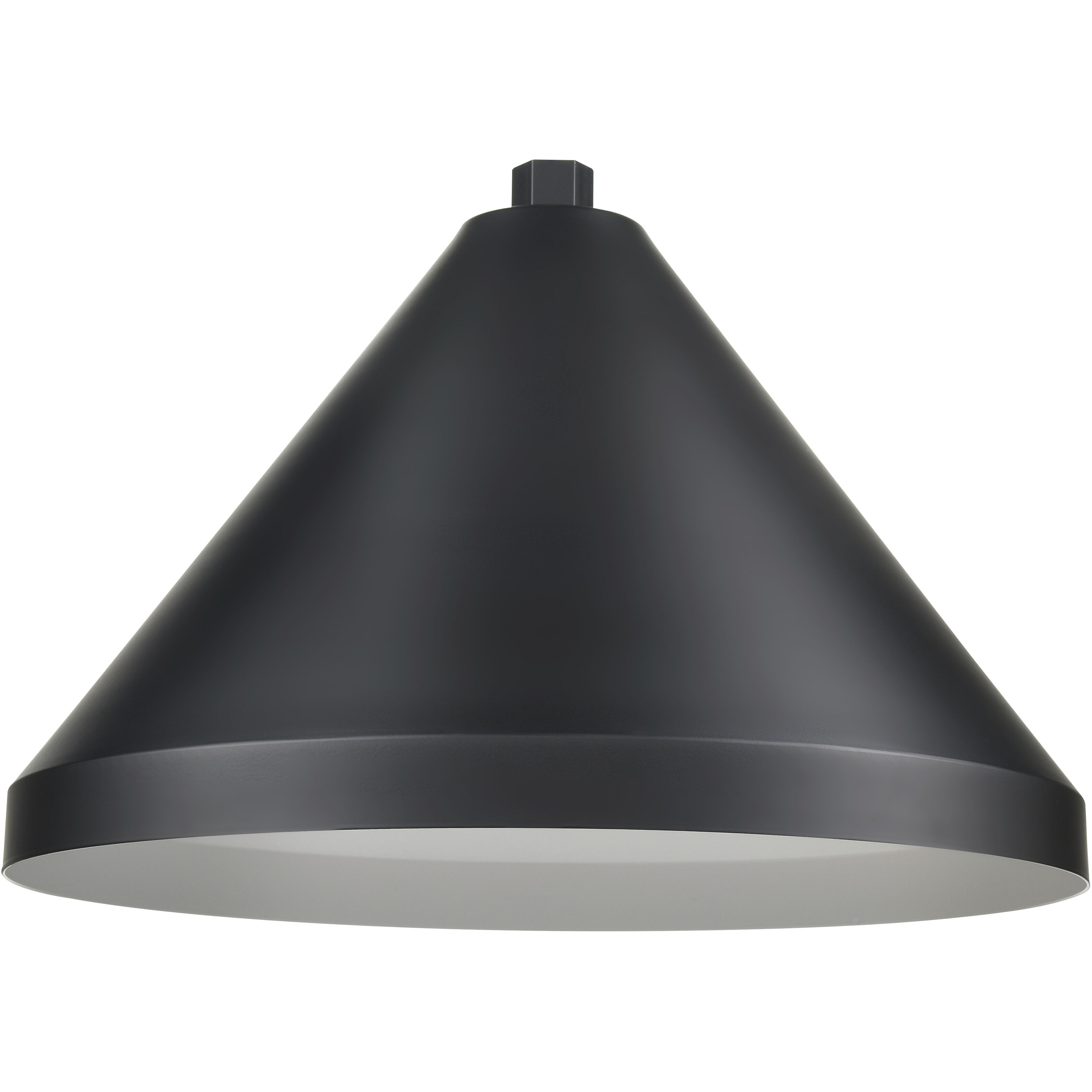 R Series Satin Black 17 inch Wide Cone Shade